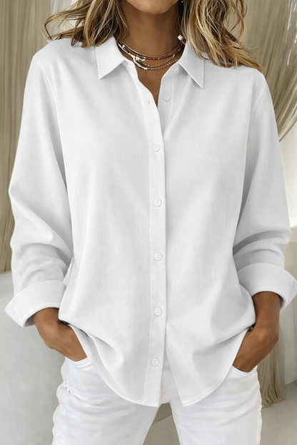 Kvinders Knapbluse Med Raffineret Design 4