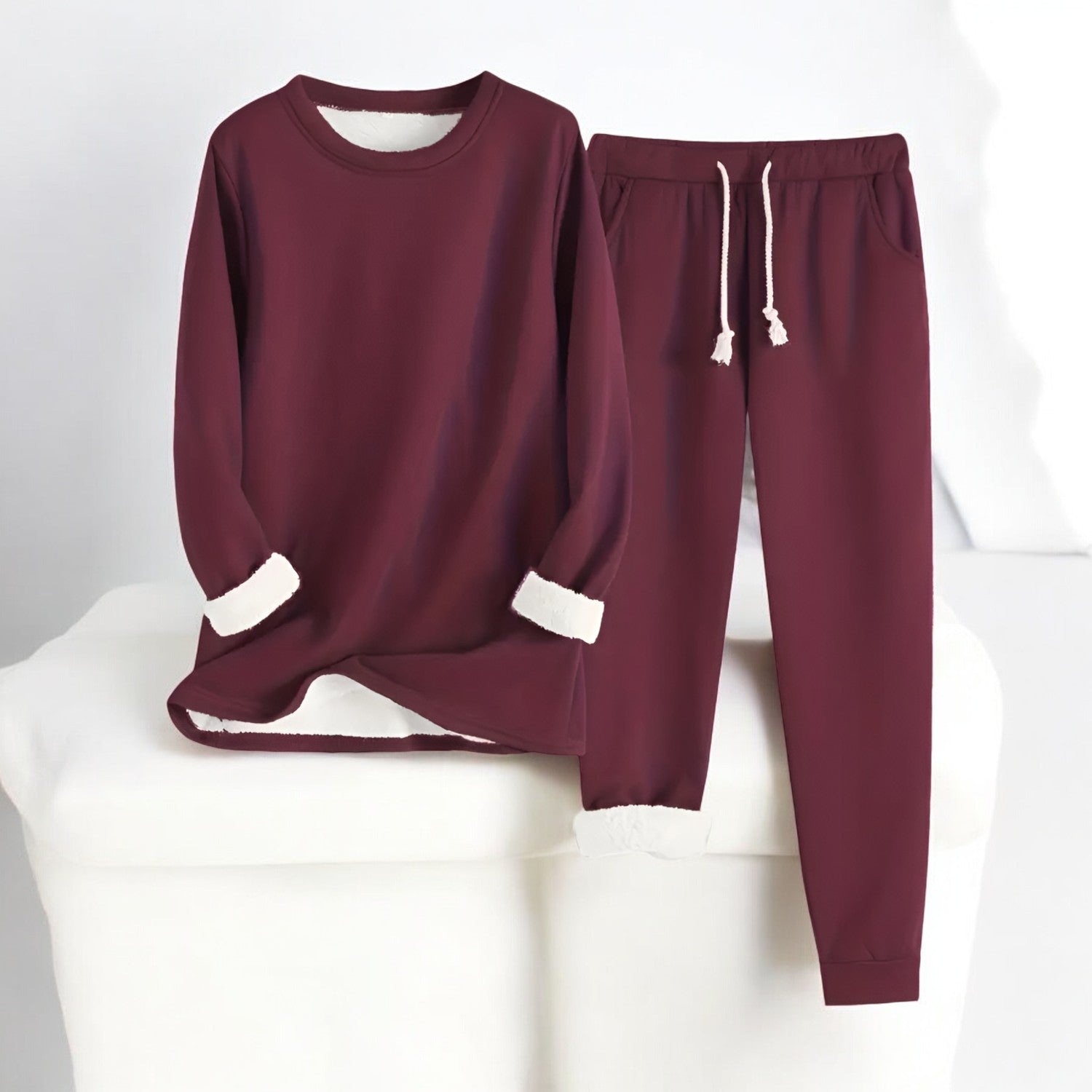 Kvinders Komfortable Lounge Sæt Oversized Polyester Blanding 5