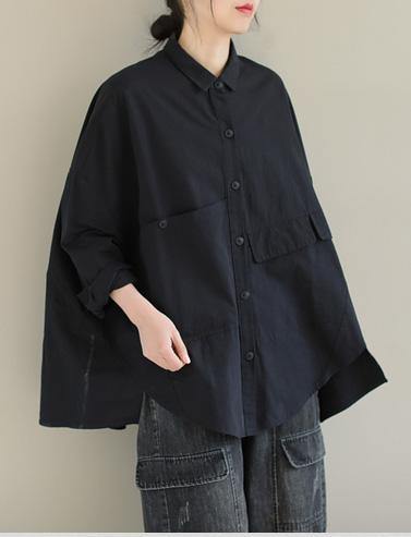 Kvinders Kort Bluse Asymmetrisk 4