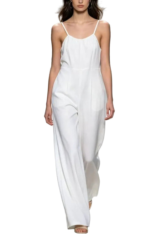 Kvinders Kort Højtaljet Jumpsuit med Patchwork Design 0