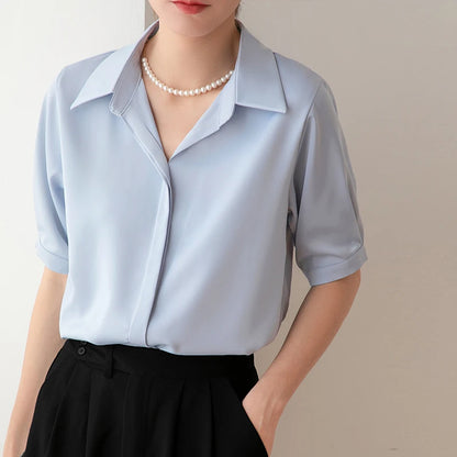 Kvinders Kortærmet Bluse Casual 1