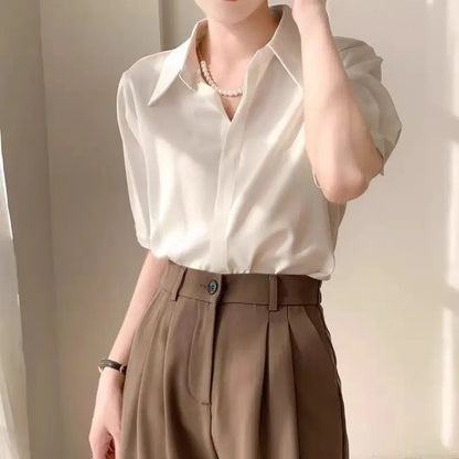 Kvinders Kortærmet Bluse Casual 2