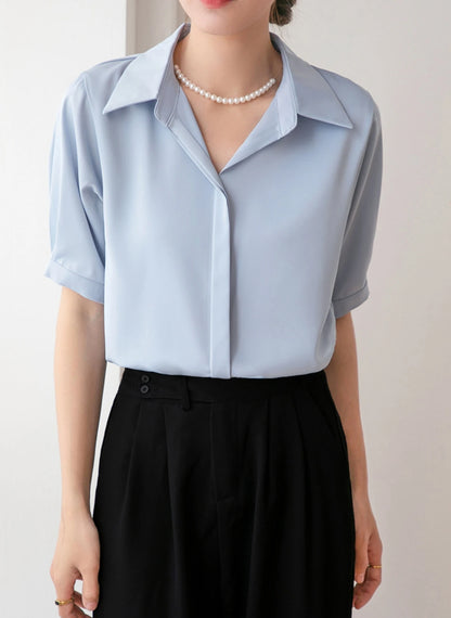 Kvinders Kortærmet Bluse Casual 3