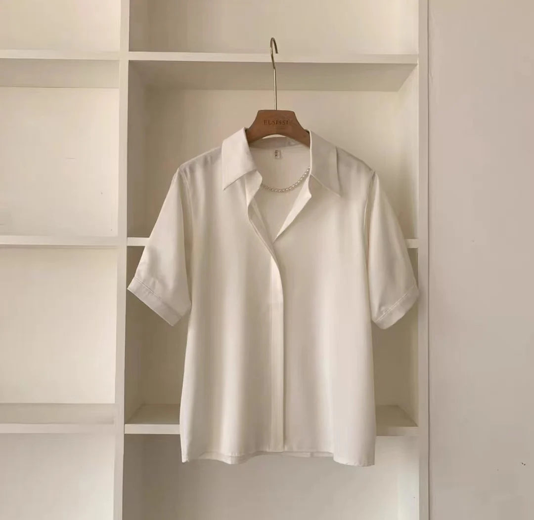 Kvinders Kortærmet Bluse Casual 5