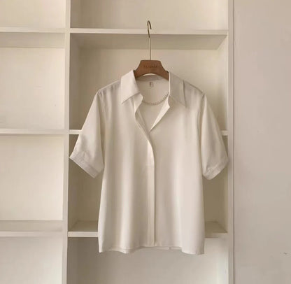 Kvinders Kortærmet Bluse Casual 5