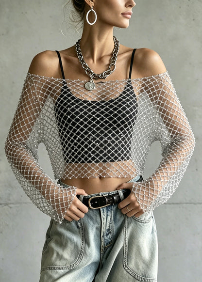 Kvinders Korte Toppe Sheer Tulle 3