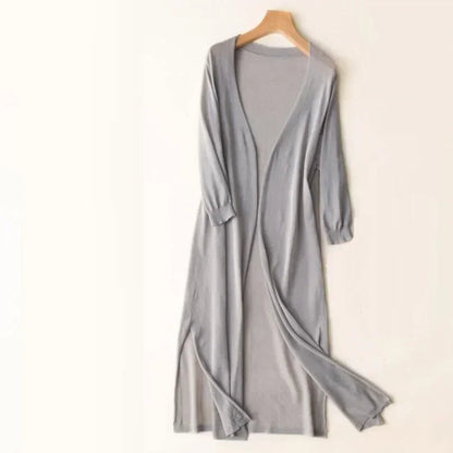 Kvinders Lang Cardigan Afslappet Stil 4