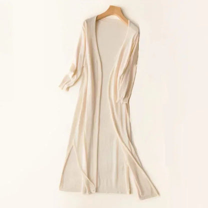 Kvinders Lang Cardigan Afslappet Stil 8
