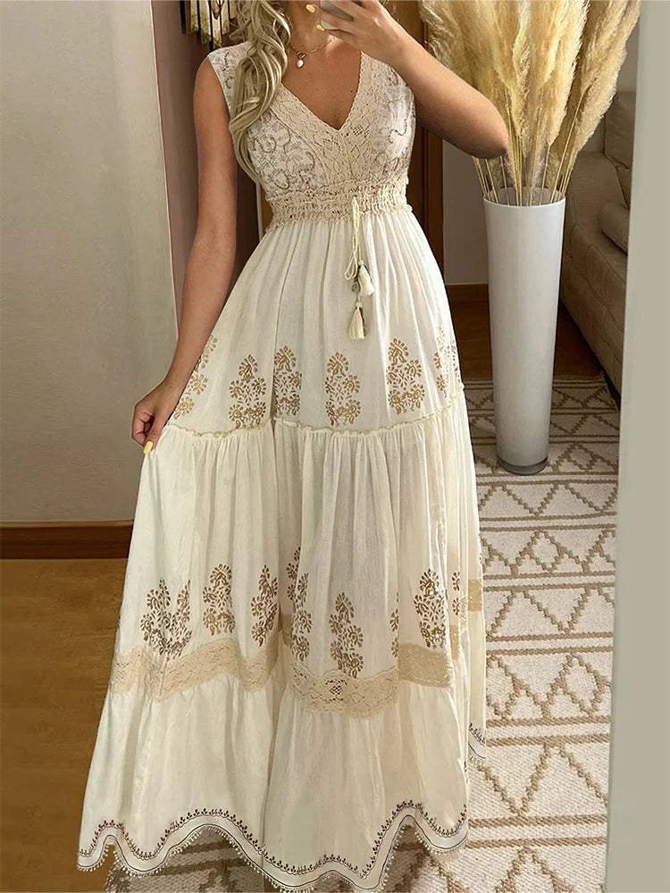 Kvinders Lang Kjole Boho Stil 2