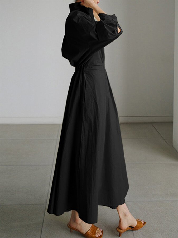 Kvinders Lang Kjole Med Flatterende Snit 5