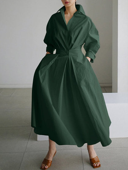 Kvinders Lang Kjole Med Flatterende Snit 6