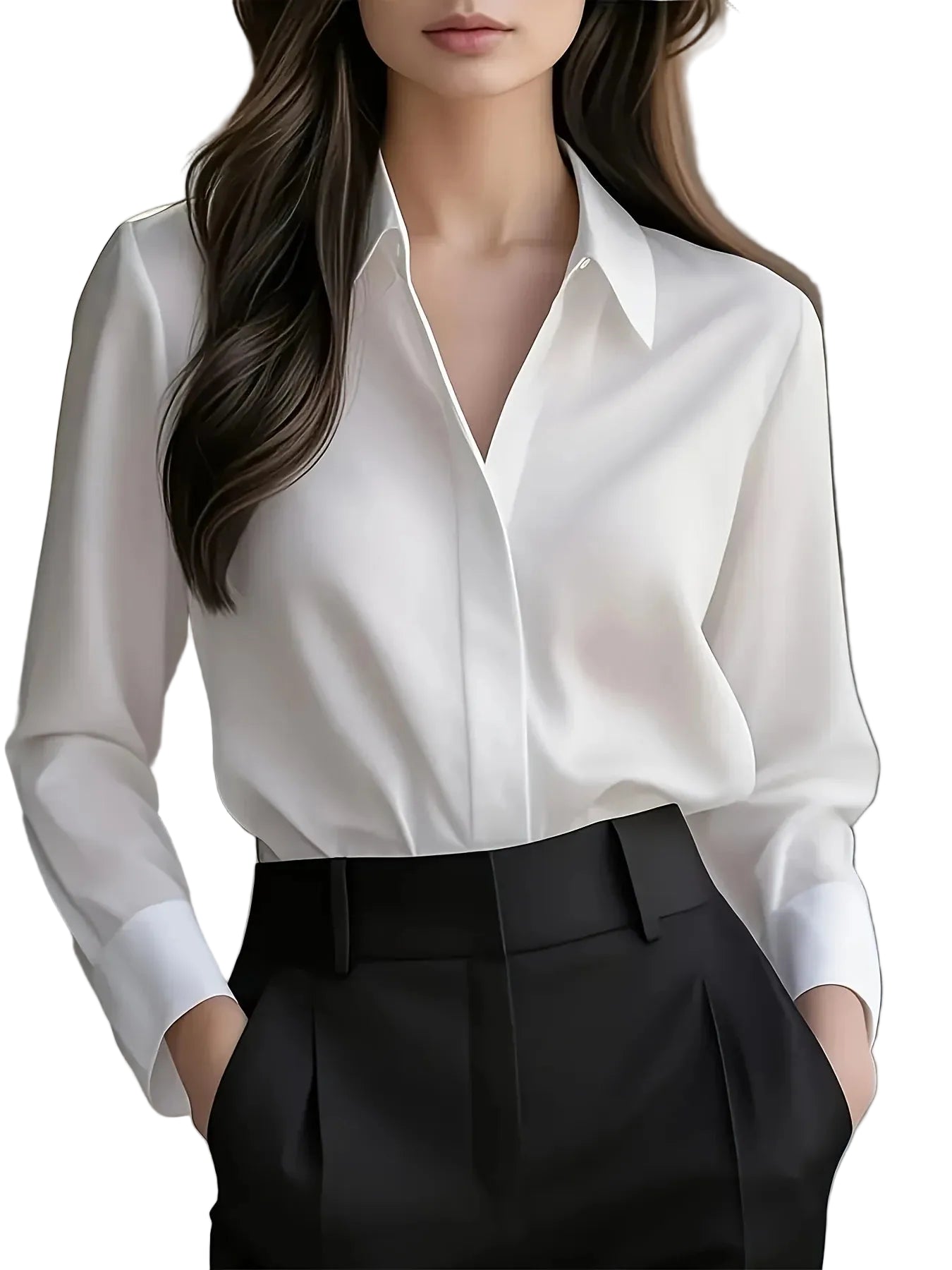 Kvinders Langærmet Bluse Casual Stil 0