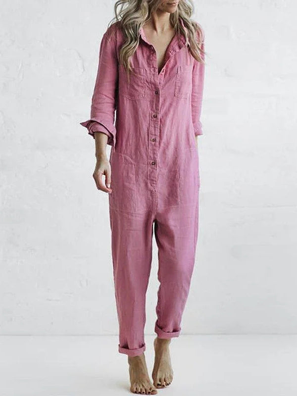 Kvinders Langærmet Jumpsuit Afslappet Stil 3