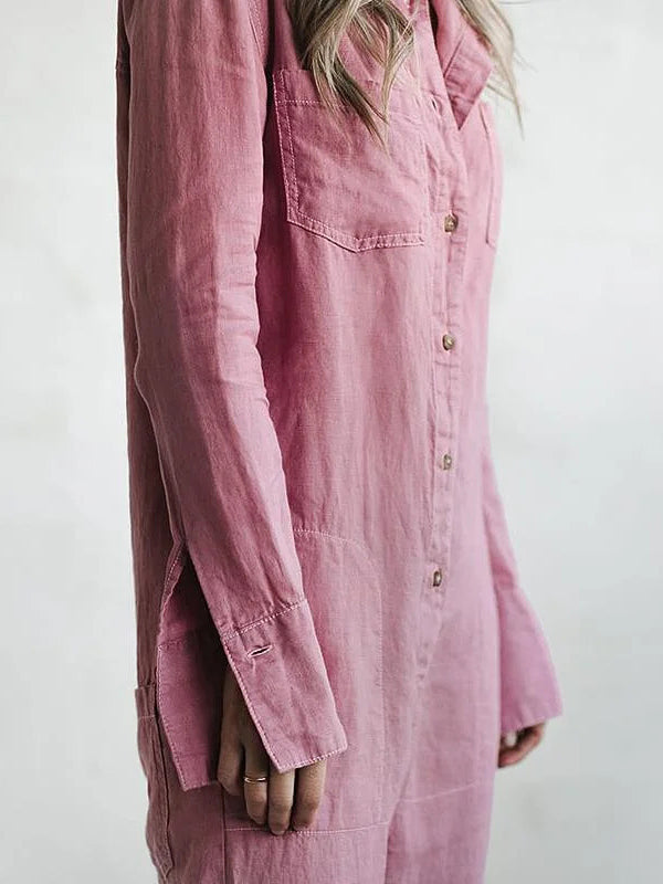 Kvinders Langærmet Jumpsuit Afslappet Stil 5