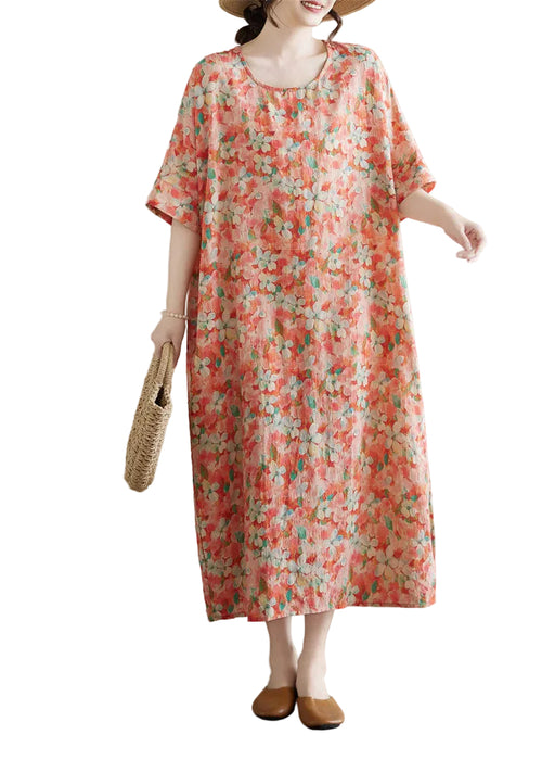 Kvinders Langærmet Patchwork Kjole Casual Stil 0