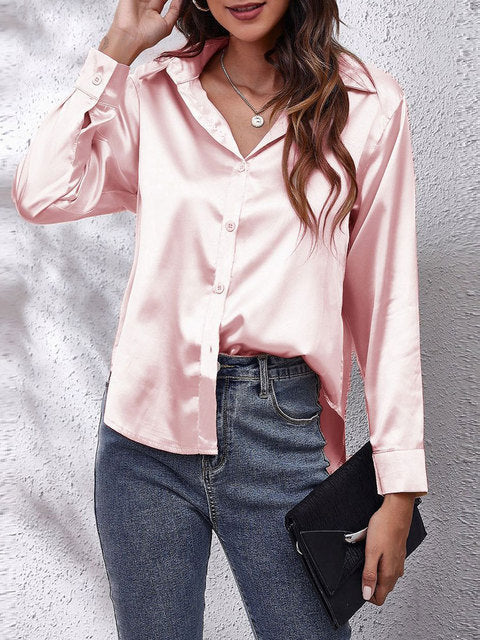 Kvinders Langærmet Skjorte Klassisk Stil 10