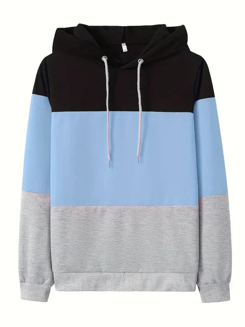 Kvinders Langærmet Sweatshirt Farveblok Design 6