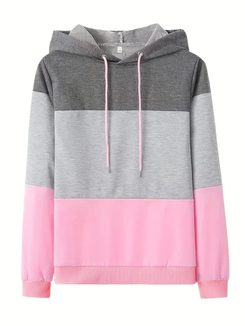 Kvinders Langærmet Sweatshirt Farveblok Design 7
