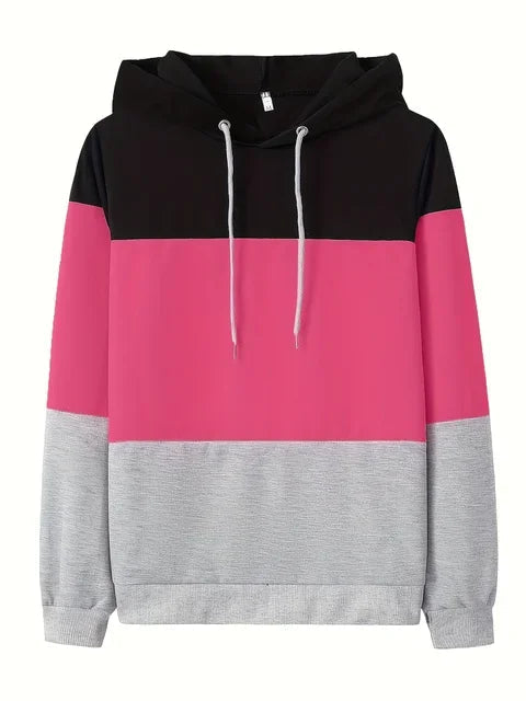Kvinders Langærmet Sweatshirt Farveblok Design 9