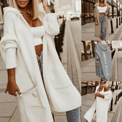 Kvinders Lange Cardigan Casual Åben Front 7