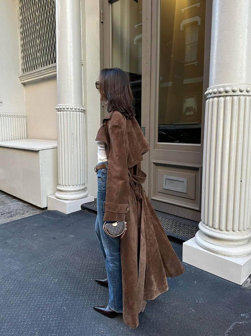 Kvinders Langline Trenchcoat Stilfuld 2