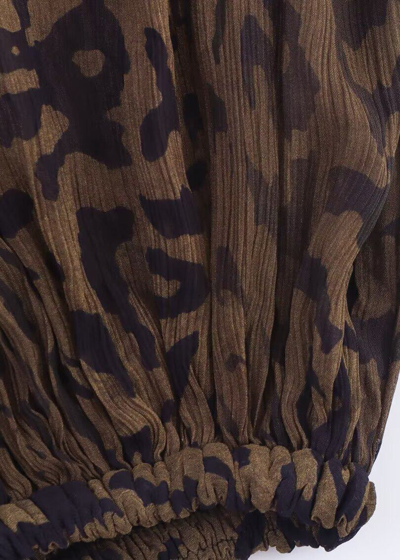Kvinders Lanternebukser med Leopardprint 3