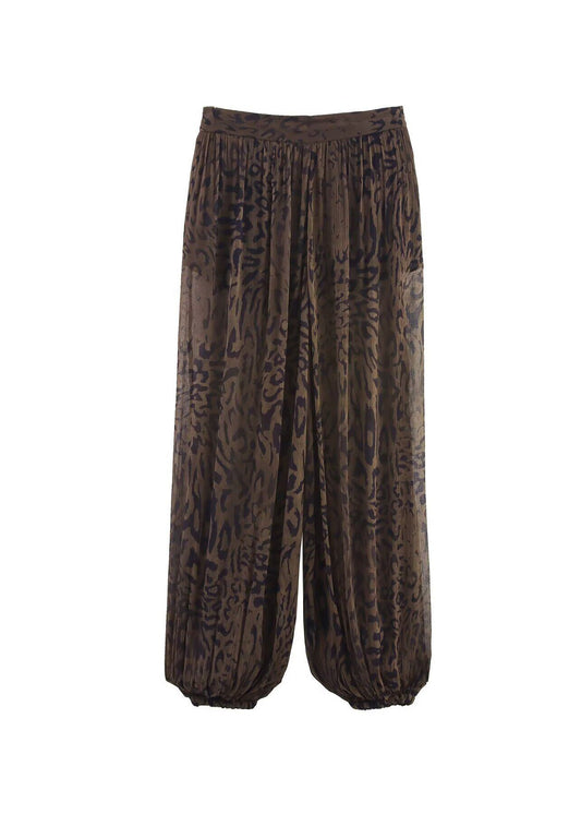 Kvinders Lanternebukser med Leopardprint 4