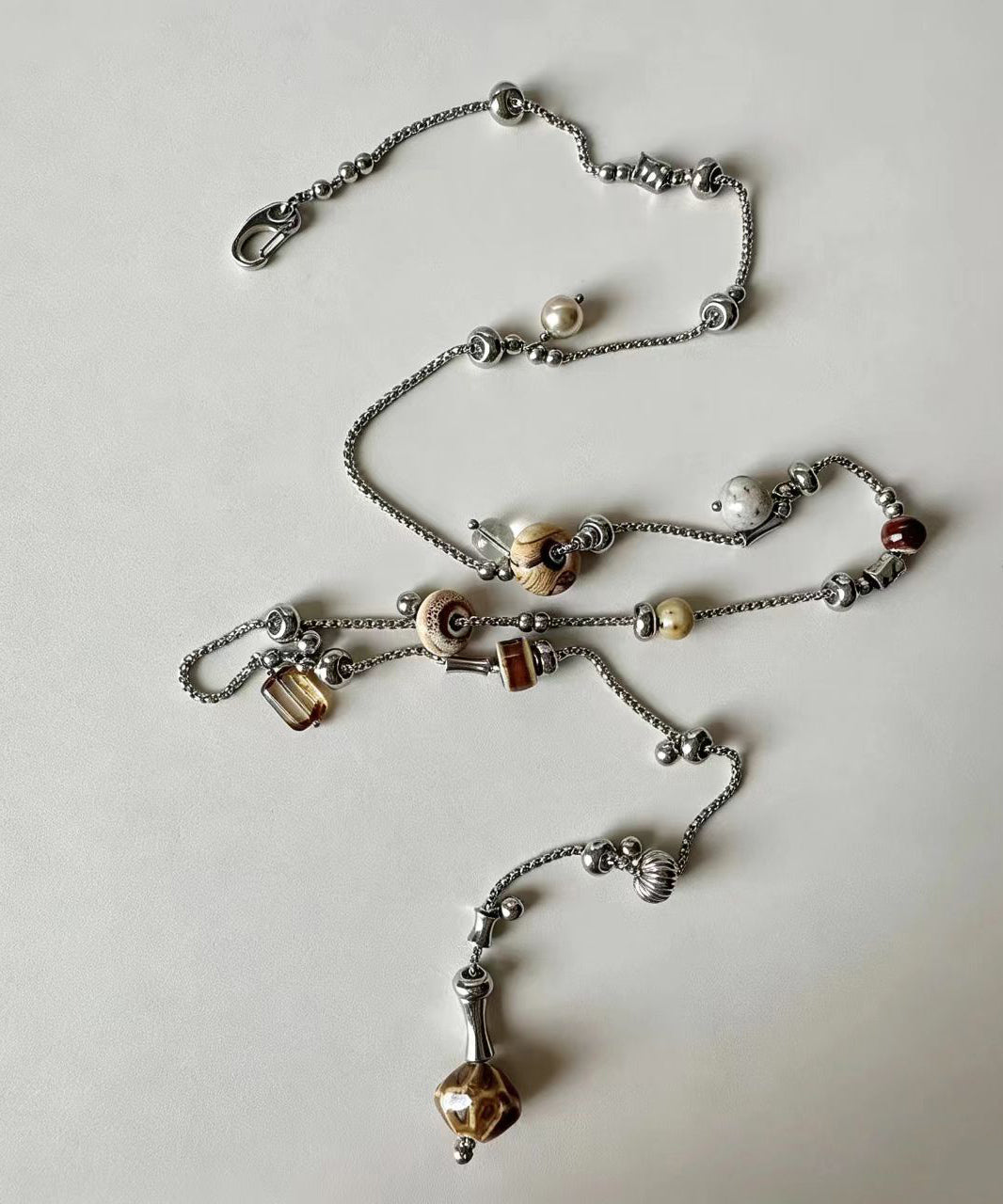 Kvinders Lariat Halskæde Boho Stil med Perler 3