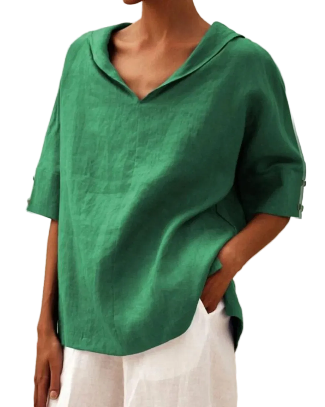 Kvinders Lette Bluse Minimalistisk Design Løstsiddende 0