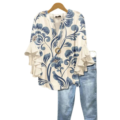 Kvinders Letvægts Bluse med Feminin Charme 0