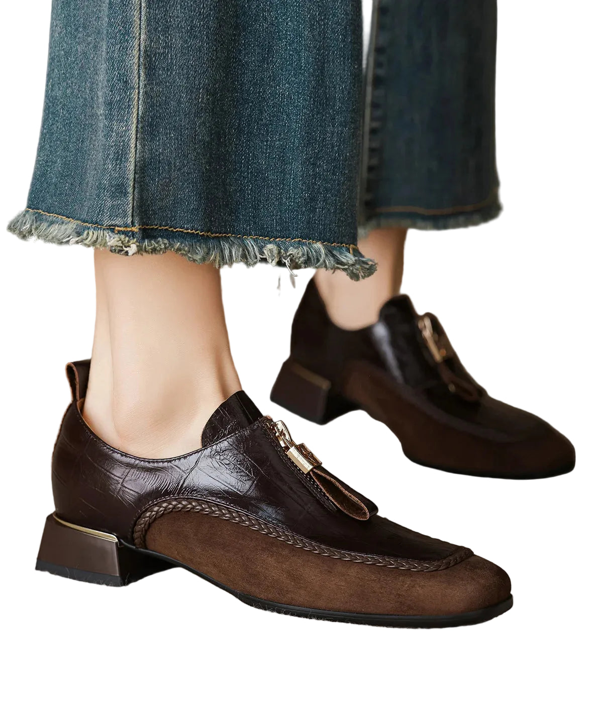 Kvinders Loafers Retro Chunky Stil 0