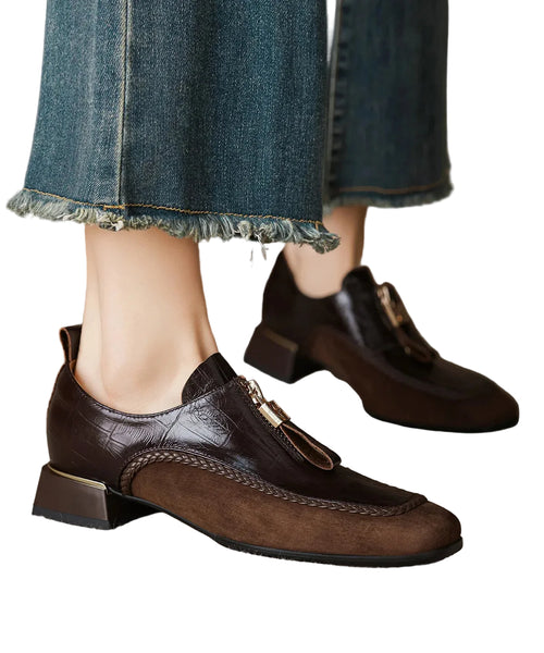 Kvinders Loafers Retro Chunky Stil 0