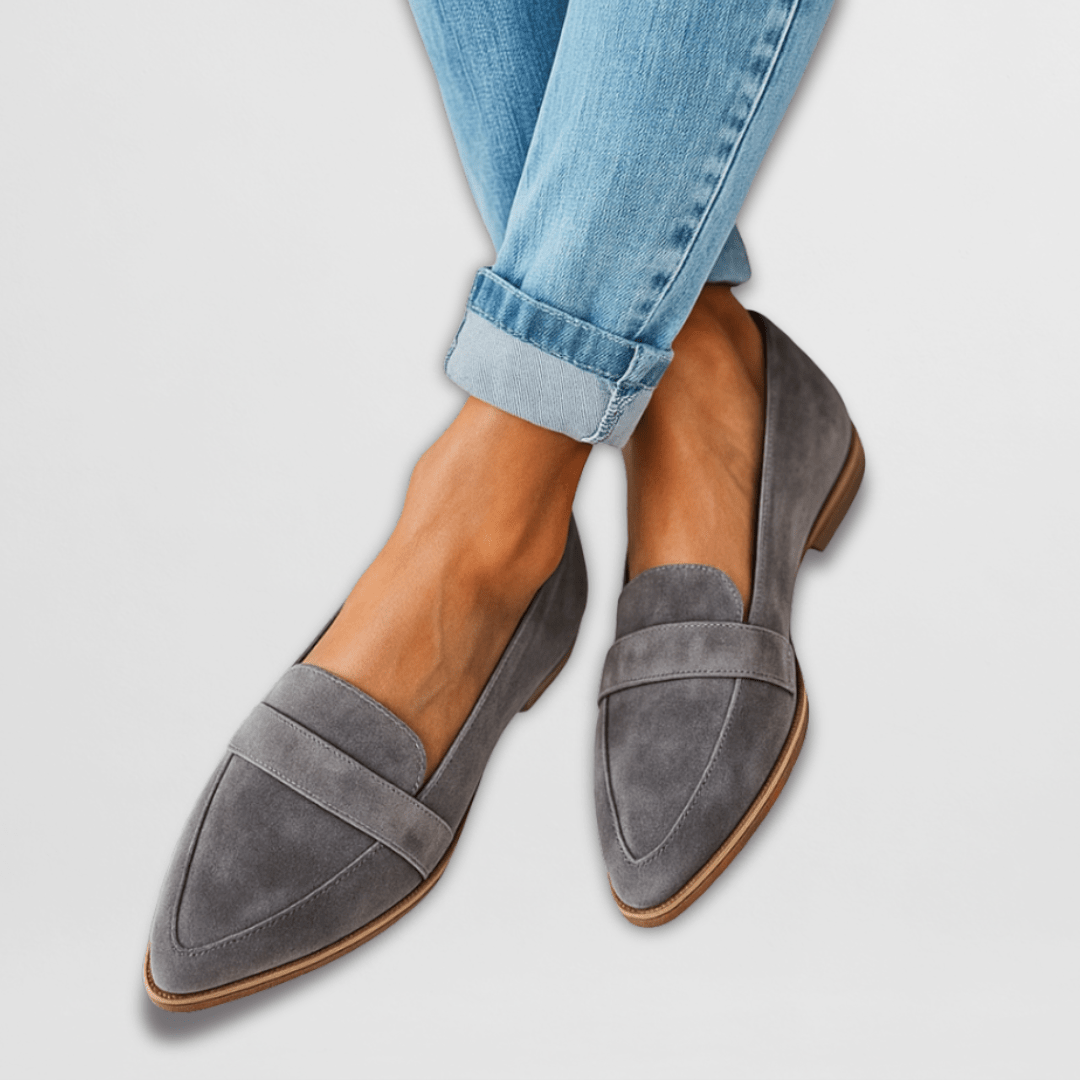 Kvinders Loafers i Blødt Ruskind 1