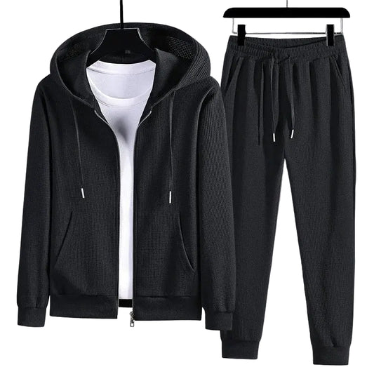 Kvinders Loungewear Sæt Trendy Vaffelstrik 0
