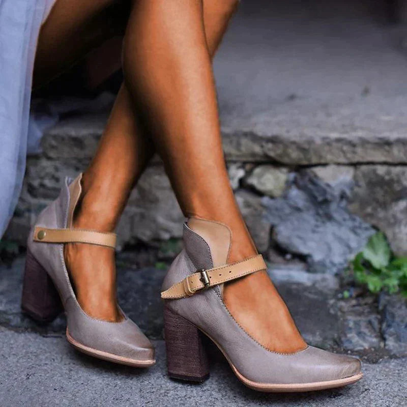 Kvinders Mary Jane Pumps Stilfuld Med Justerbar Rem 2