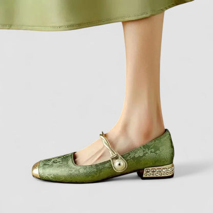 Kvinders Mary Jane Sko Lav Blokhæl Vintage Design 1