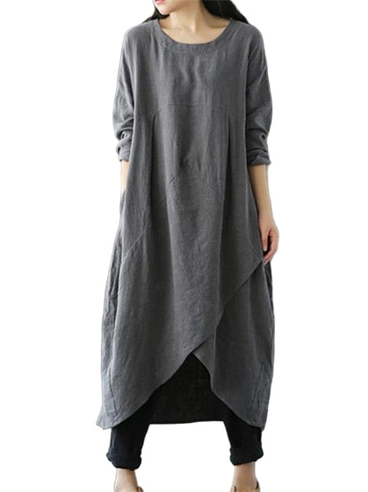Kvinders Maxi Kjole Asymmetrisk 0