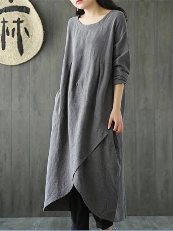 Kvinders Maxi Kjole Asymmetrisk 1