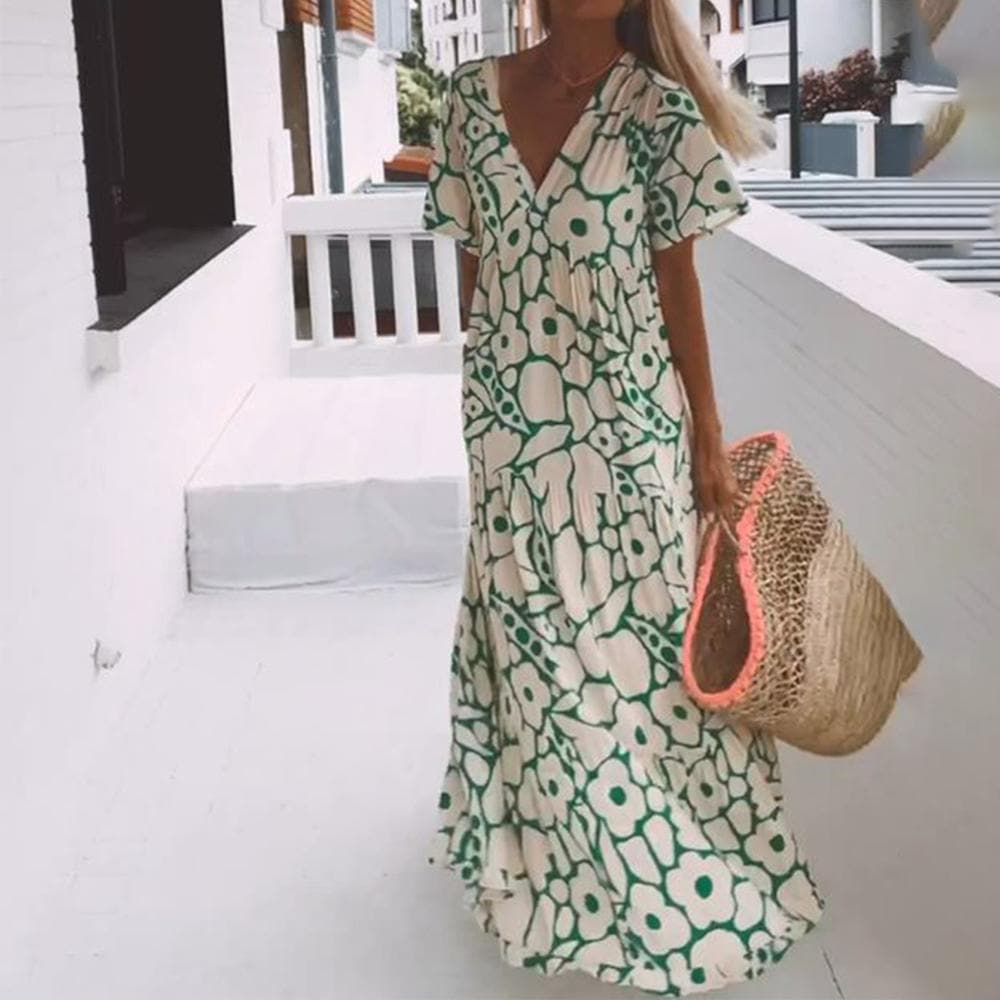 Kvinders Maxi Kjole Bohemian Stil 4
