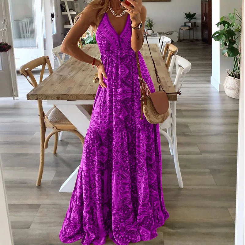 Kvinders Maxi Kjole Boho Stil 2