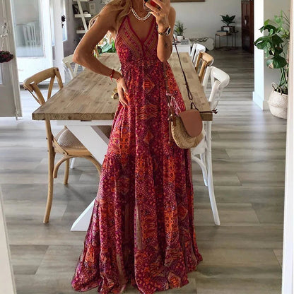 Kvinders Maxi Kjole Boho Stil 3