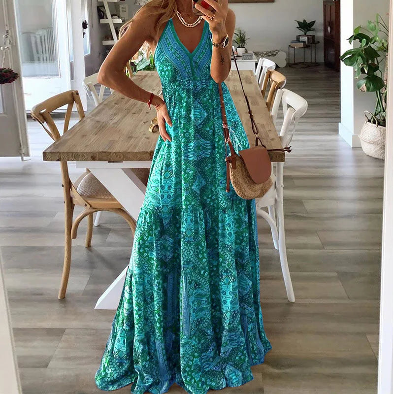 Kvinders Maxi Kjole Boho Stil 4