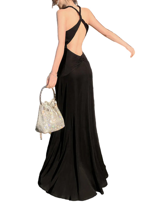 Kvinders Maxi Kjole Halter Stil 0