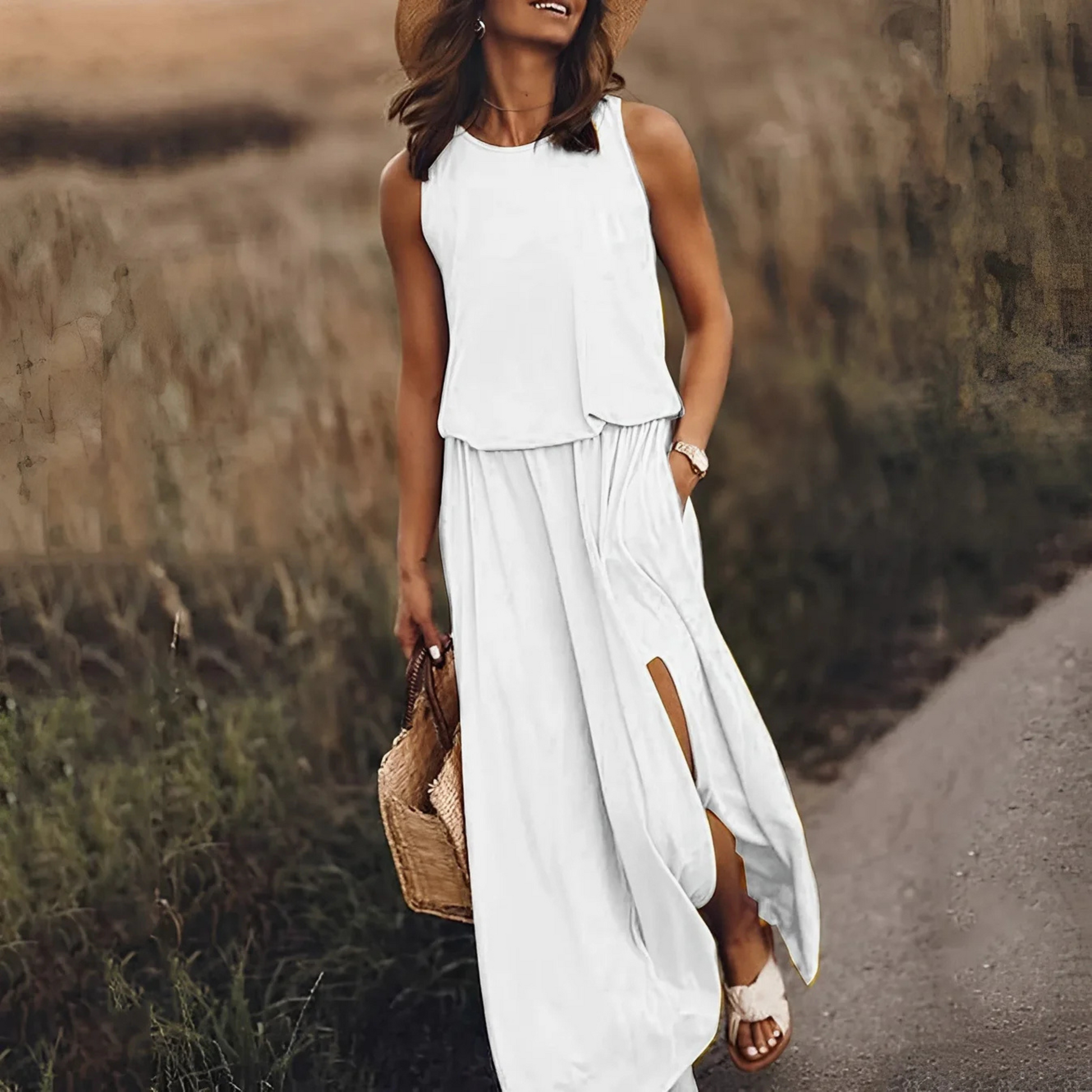 Kvinders Maxi Kjole Med Flydende Design Lang Stil 3