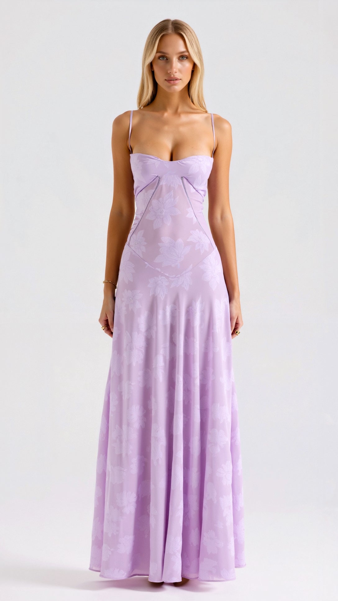 Kvinders Maxi Kjole Slip Silhuet Elegant 9