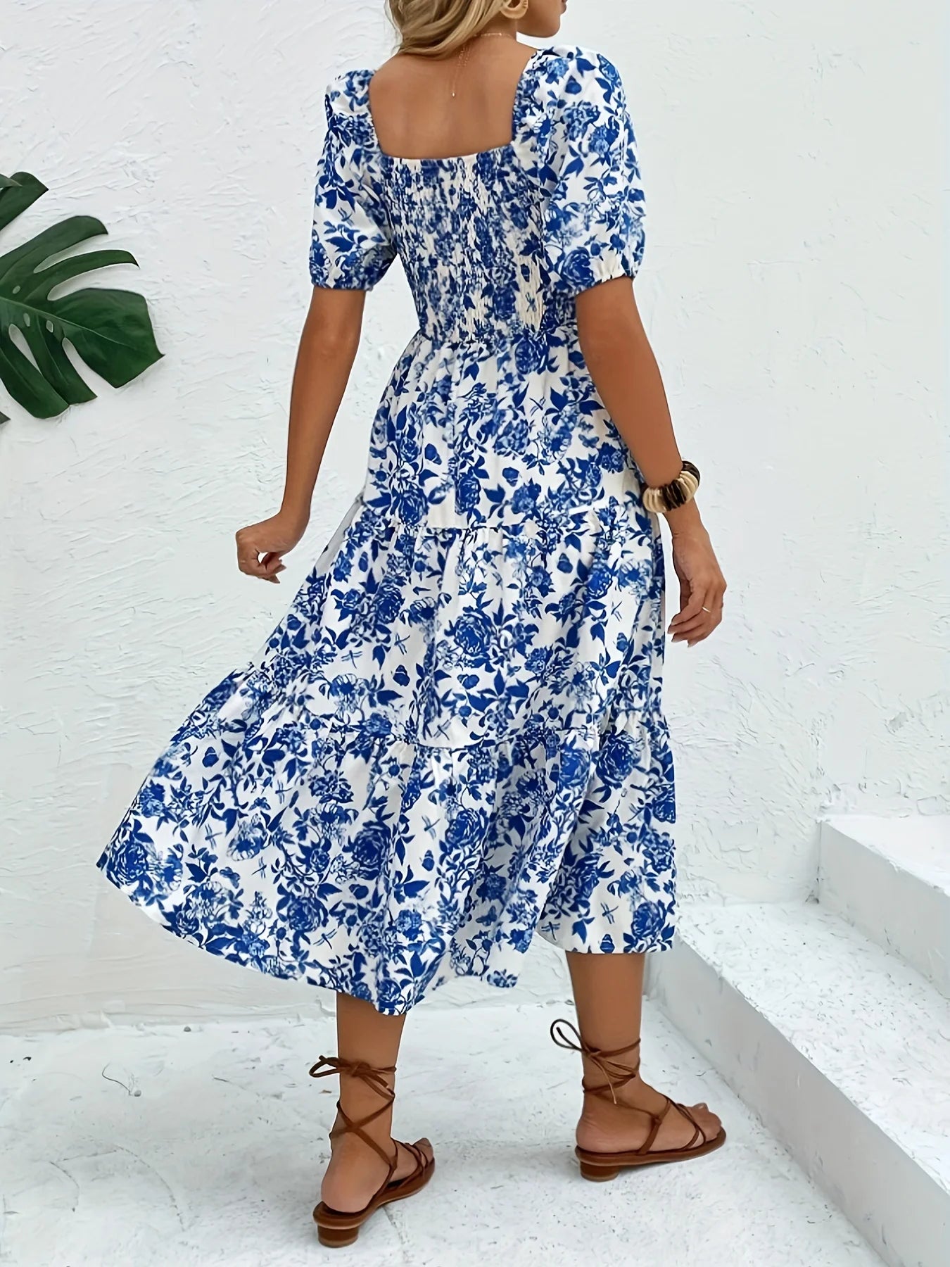 Kvinders Maxi Kjole med Blomsterprint 1