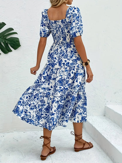 Kvinders Maxi Kjole med Blomsterprint 1