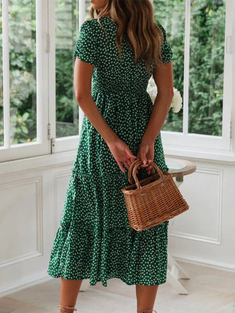 Kvinders Maxi Kjole med Blomsterprint 4