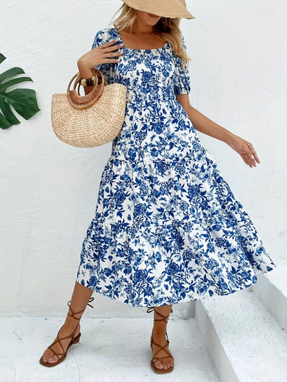 Kvinders Maxi Kjole med Blomsterprint 4