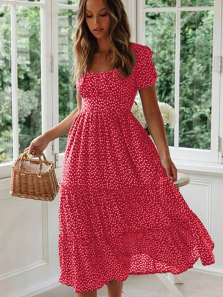 Kvinders Maxi Kjole med Blomsterprint 7